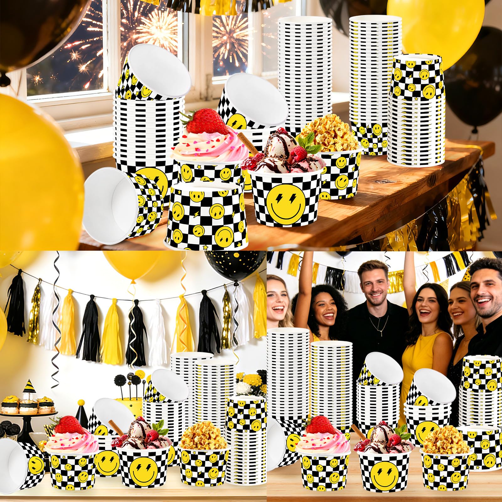 120 Pcs Smile Face Snack Cup - Grencian