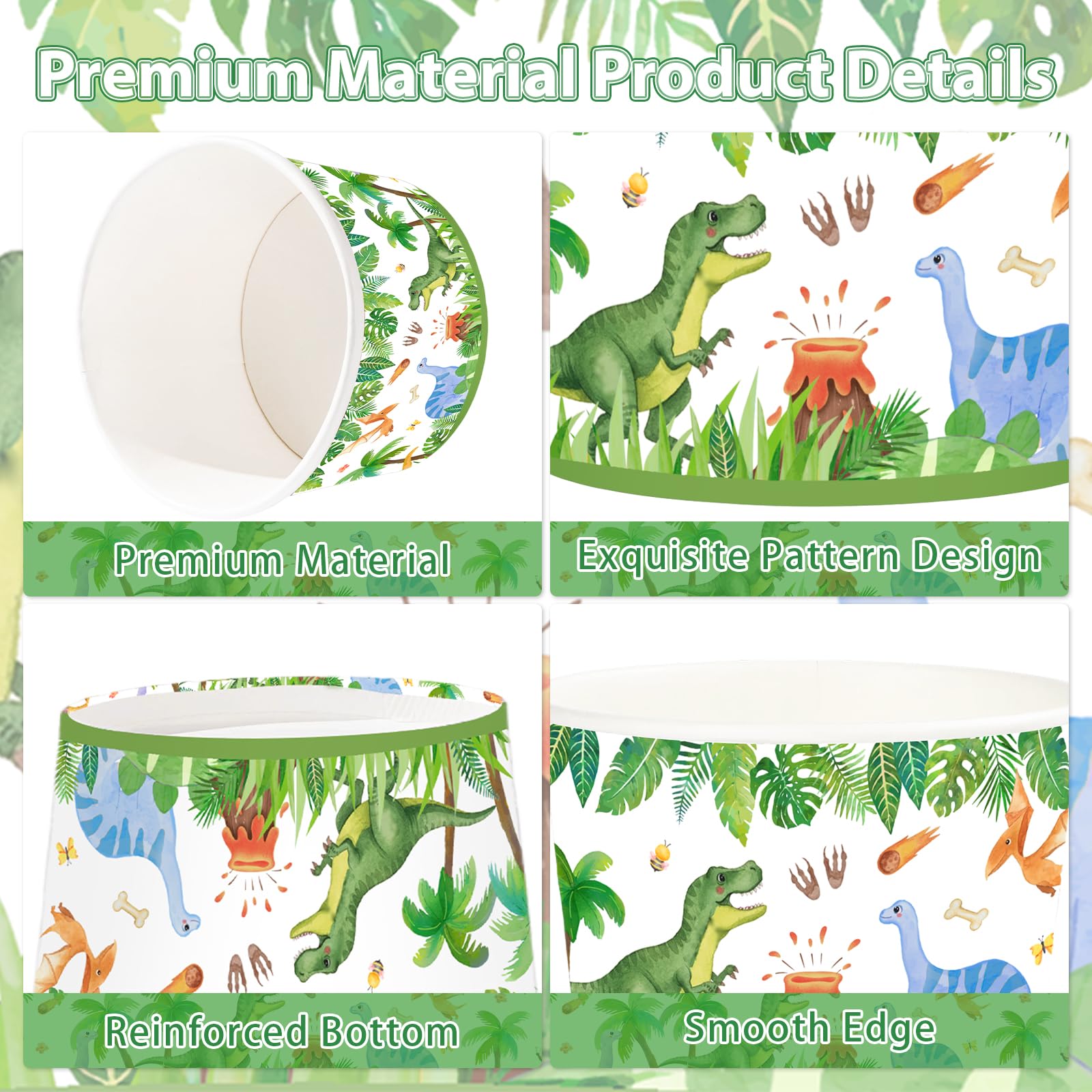 120 Pcs Dinosaur Snack Cup - Grencian