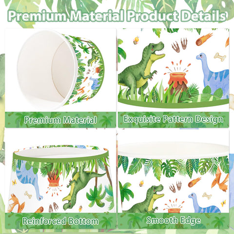 120 Pcs Dinosaur Snack Cup - Grencian