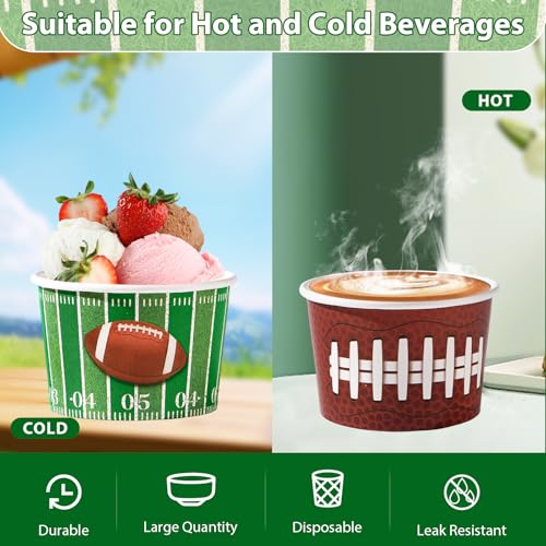 120 Pcs Football Snack Cups - Grencian
