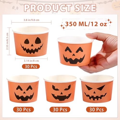 120 Pcs Halloween Treat Snack Cups - Grencian