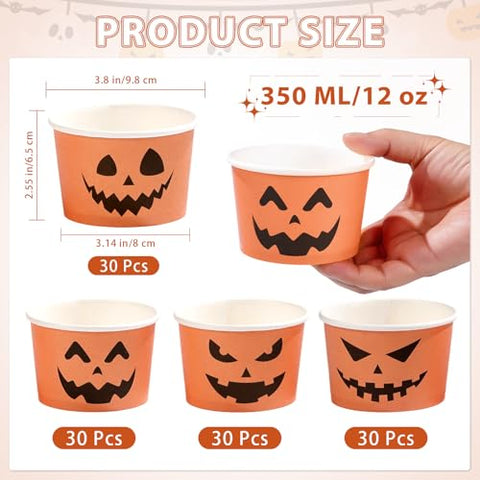 120 Pcs Halloween Treat Snack Cups - Grencian