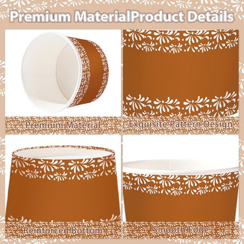 120 Pcs Mexico Fiesta Snack Cups - Grencian