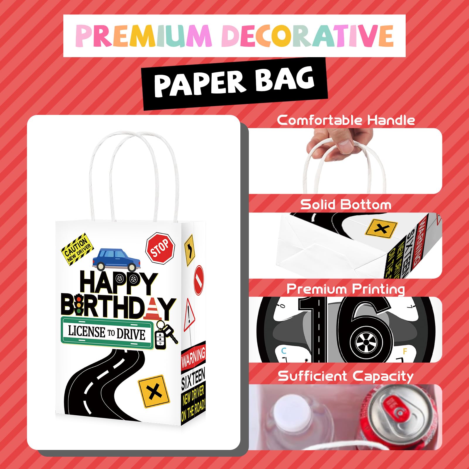 16 Pcs Drivers License 16th Birthday Party Goodie Bags - Grencian