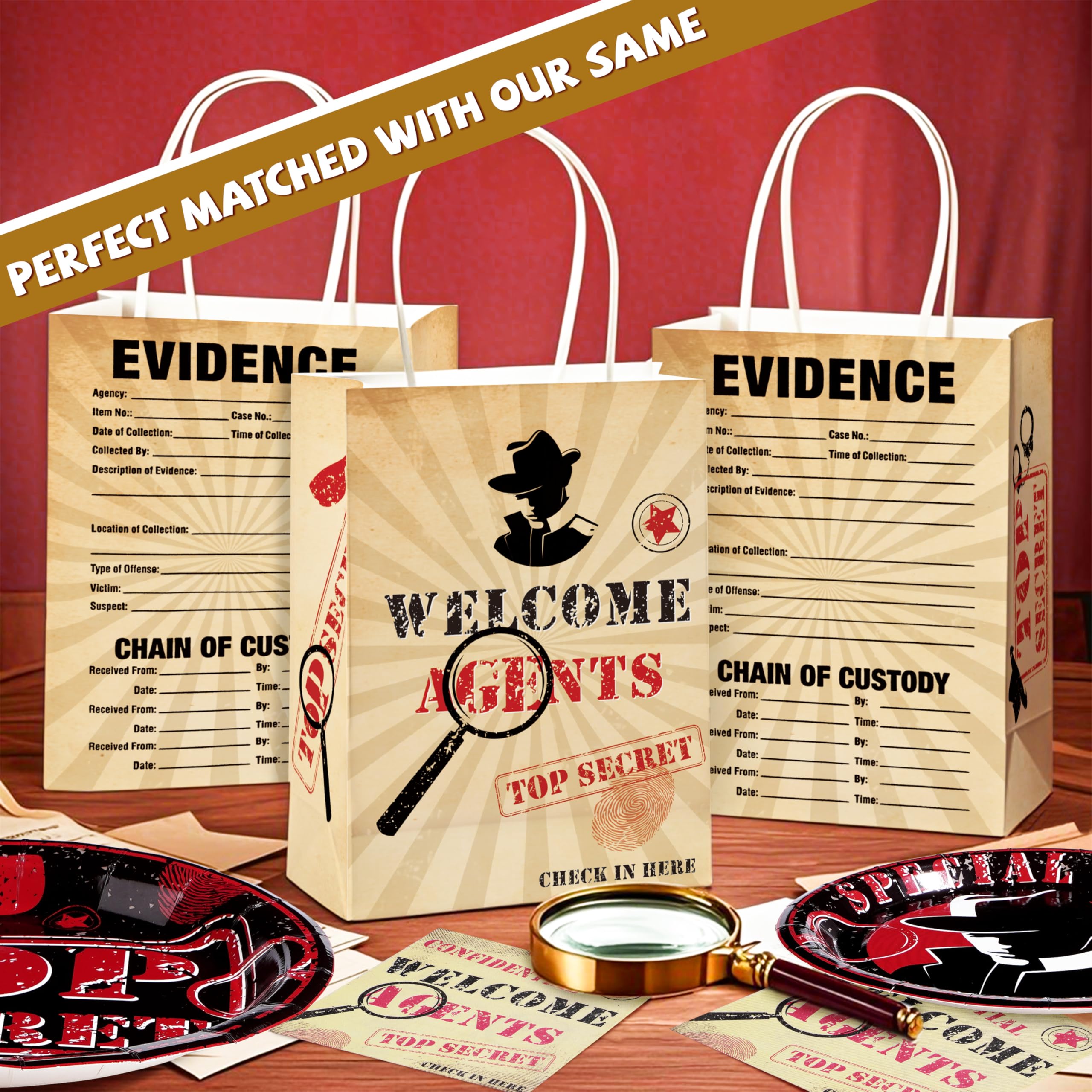 16 Pcs Spy Birthday Party Goodie Bags - Grencian