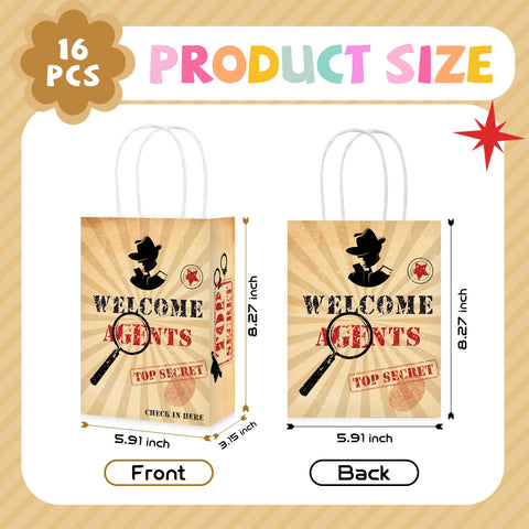 16 Pcs Spy Birthday Party Goodie Bags - Grencian