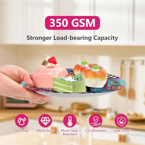 168 Pcs 50s Party Plates Napkins Cups and Forks - Grencian