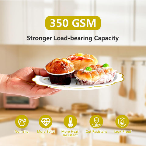 168 Pcs Next Chapter Party Scalloped Plates Napkins Cups and Forks - Grencian