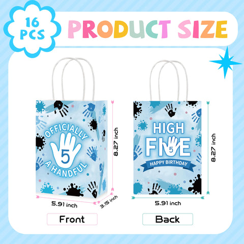 16 Pcs Hi Five Birthday Party Goodie Bags - Grencian