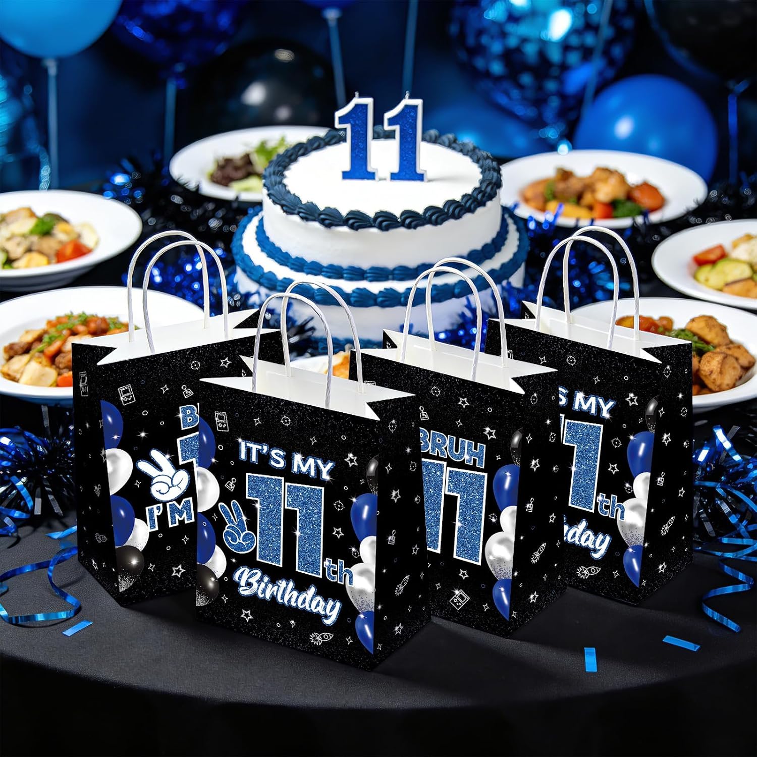 16Pcs 11th Birthday Party Favor Bags Bruh It's My Birthday Goodie Bags image 4