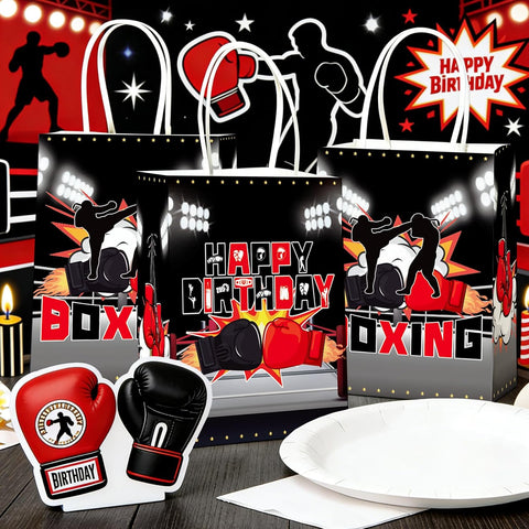 16Pcs Boxing Birthday Party Favor Bags Wrestling Gloves Fight Goodie Bags image 4