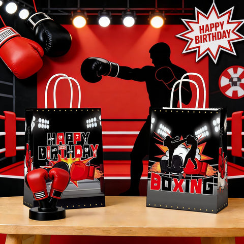 16Pcs Boxing Birthday Party Favor Bags Wrestling Gloves Fight Goodie Bags image 5