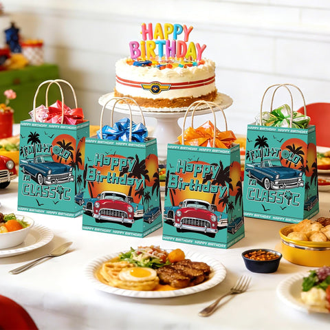 16Pcs Classic Car Birthday Party Favor Bags Vintage I Am Not Old Goodie Bags image 6