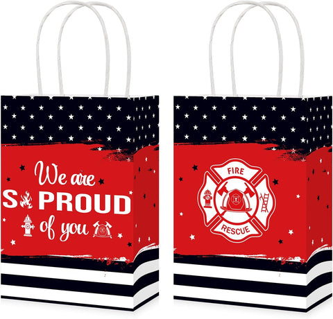 16Pcs Firefighter Party Favor Bags We Are So Proud of You Goodie Bags - Grencian