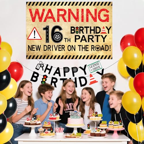 16th Birthday Party Decorations Driver License - Grencian