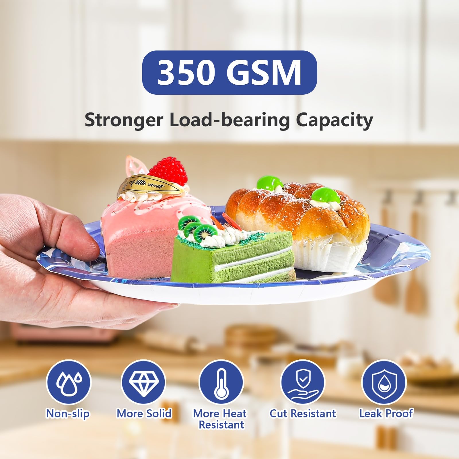 170 Pcs Nautical Birthday Plates Napkins Cups Forks Tablecloth - Grencian