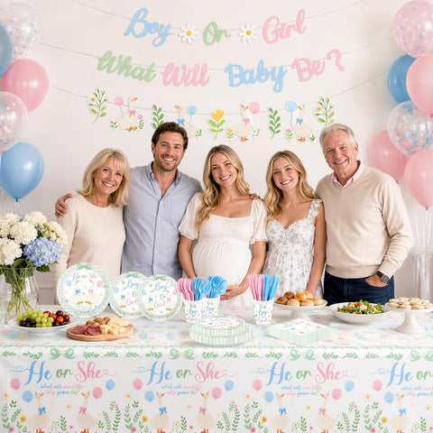 171Pcs Green Goose Gender Reveal Party Decorations Serves 24 image 4