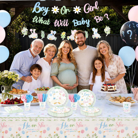 171Pcs Green Goose Gender Reveal Party Decorations Serves 24 image 5
