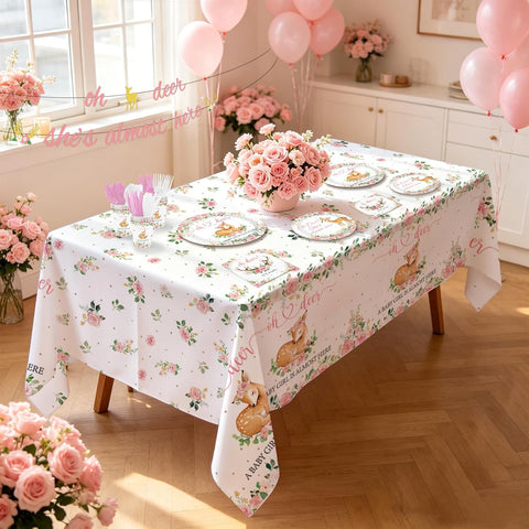 171Pcs Oh Deer Baby Shower Party Decorations Tableware Serves 24 image 5
