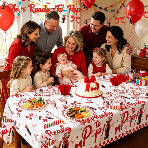 171Pcs She's Ready to Pop Baby Shower Party Decorations Serves 24 - Grencian