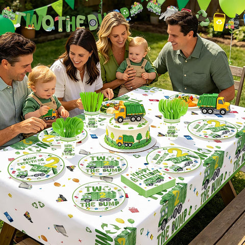 171Pcs Trash Truck 2nd Birthday Party Decorations Serves 24 image 5