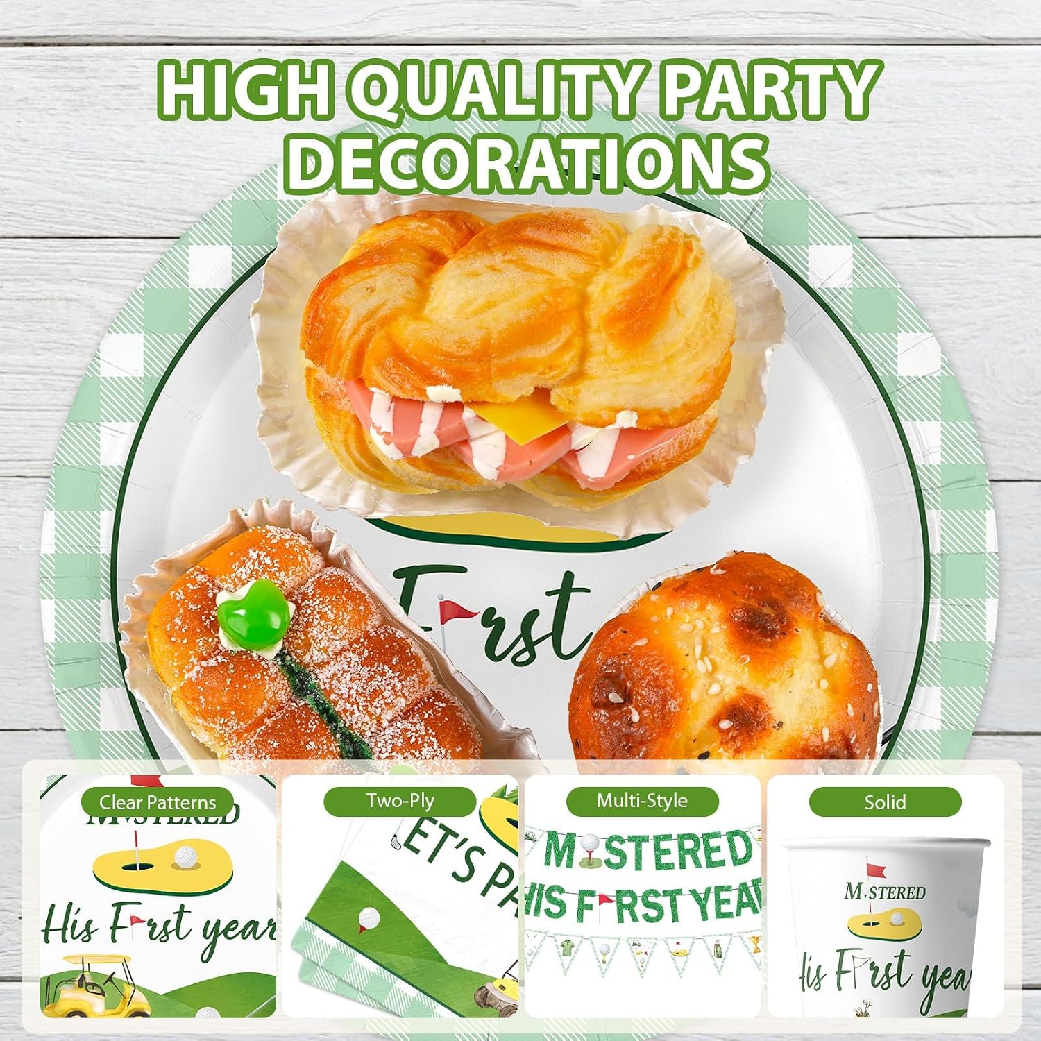 172Pcs Golf 1st Birthday Party Decorations Serves 24 image 4