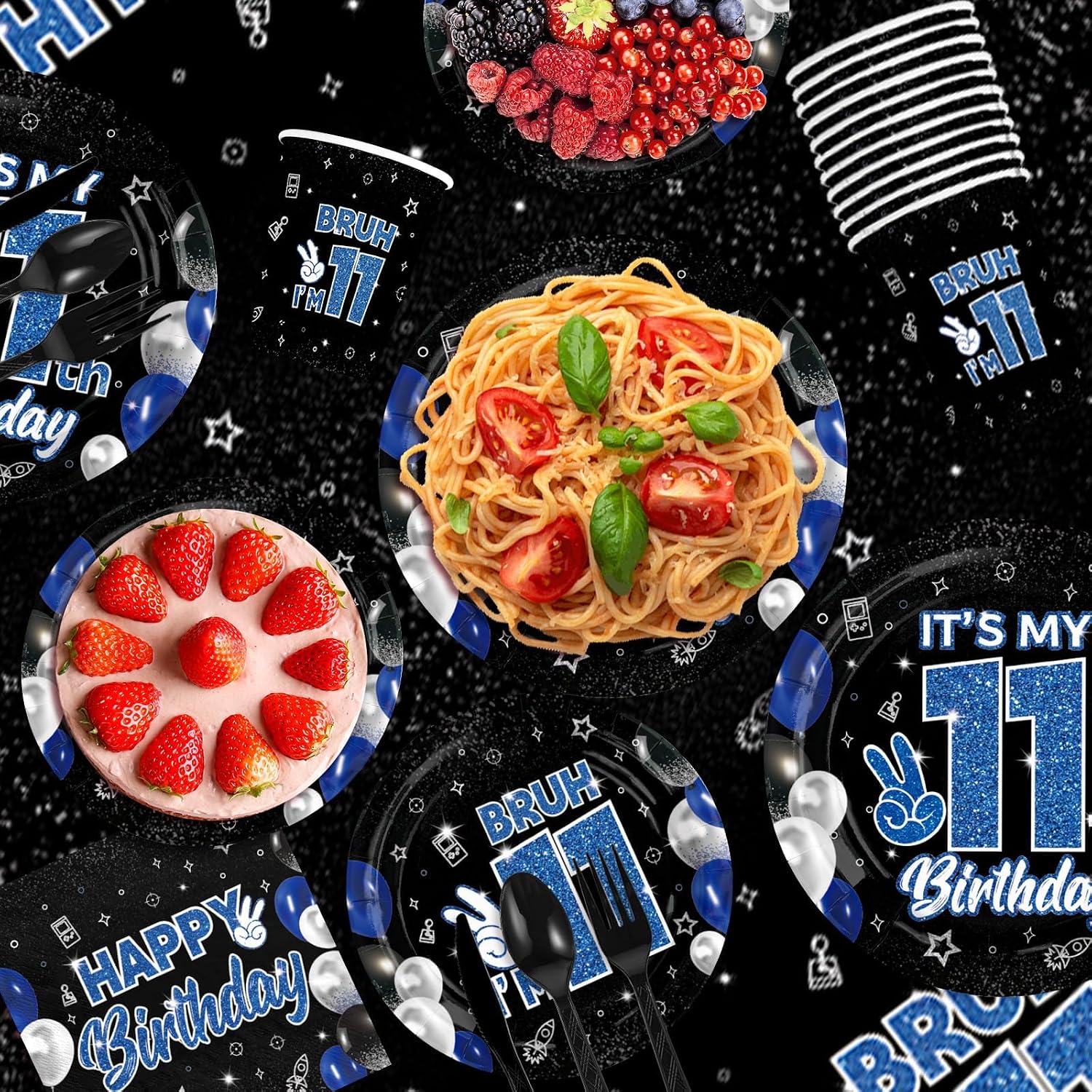 181 Pcs Bruh 11th Birthday Party Decorations Serves 24 - Grencian