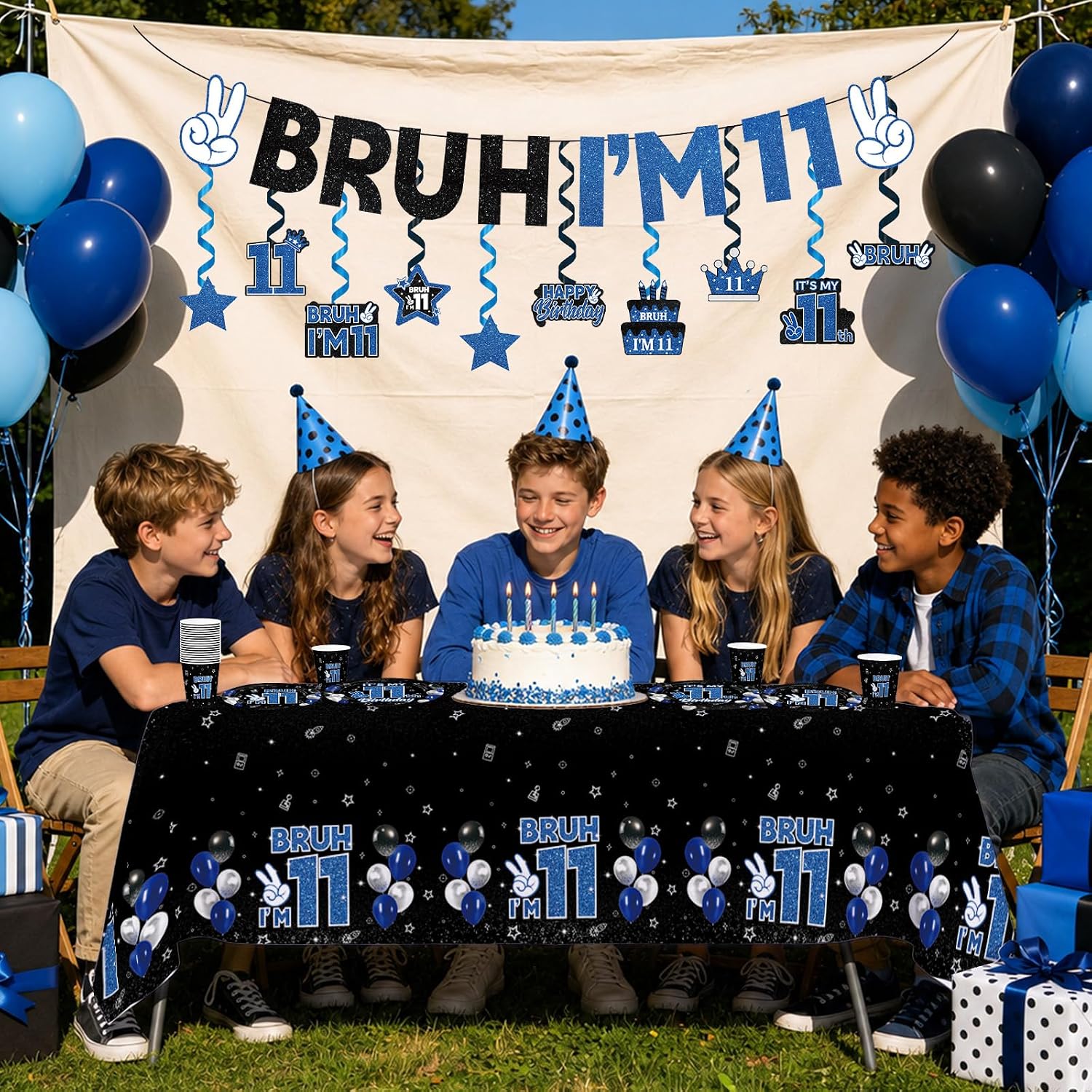 181 Pcs Bruh 11th Birthday Party Decorations Serves 24 - Grencian