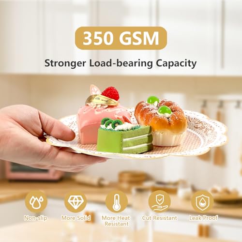 200 Pcs Burlap and Lace Party Plates and Napkins - Grencian