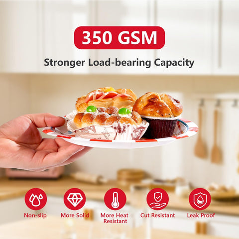 200 Pcs Carnival Party Plates and Napkins - Grencian