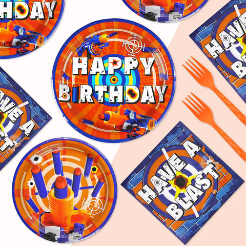 200 Pcs Dart War Party Plates and Napkins - Grencian