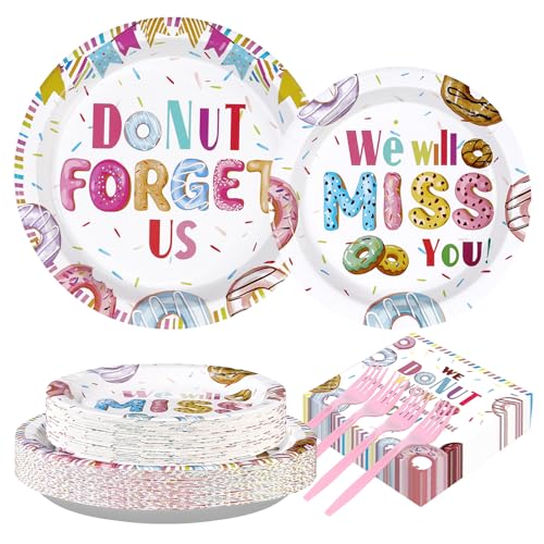200 Pcs Farewell Retirement Party Plates and Napkins - Grencian