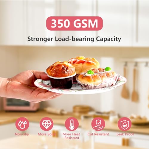 200 Pcs Floral 85th Birthday Party Plates and Napkins - Grencian