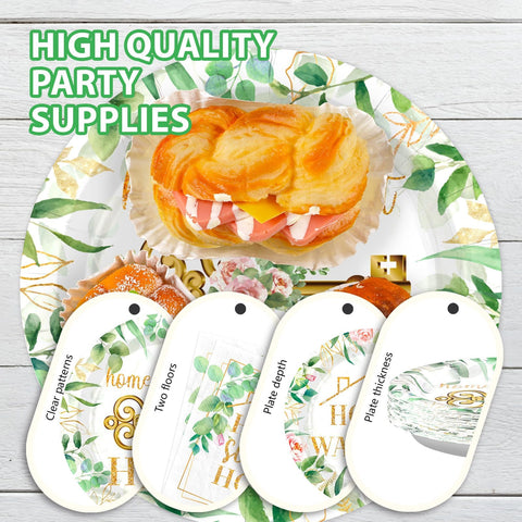200 Pcs House Warming Party Plates and Napkins - Grencian