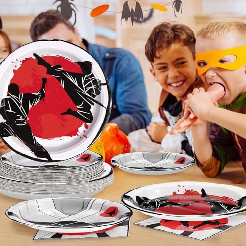 200 Pcs Karate Party Plates and Napkins - Grencian
