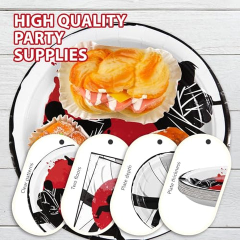 200 Pcs Karate Party Plates and Napkins - Grencian