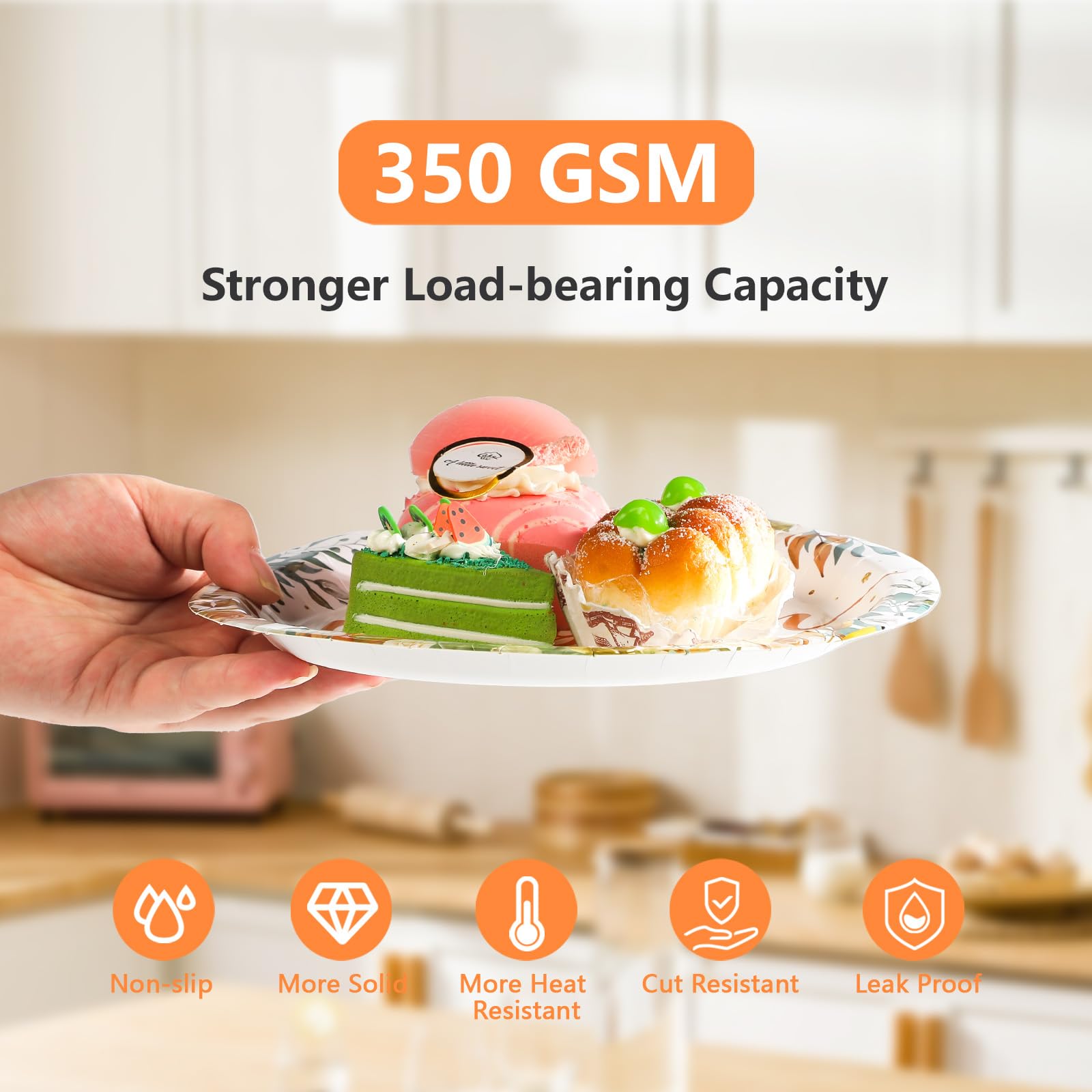 200 Pcs Little Pumpkin Baby Shower Party Plates and Napkins - Grencian