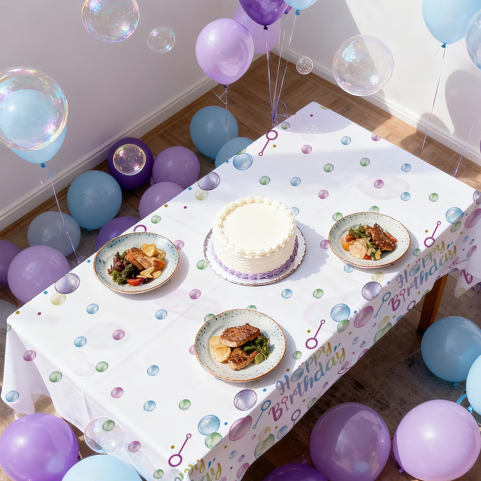 3Pcs Bubble Birthday Party Tablecloth - Grencian