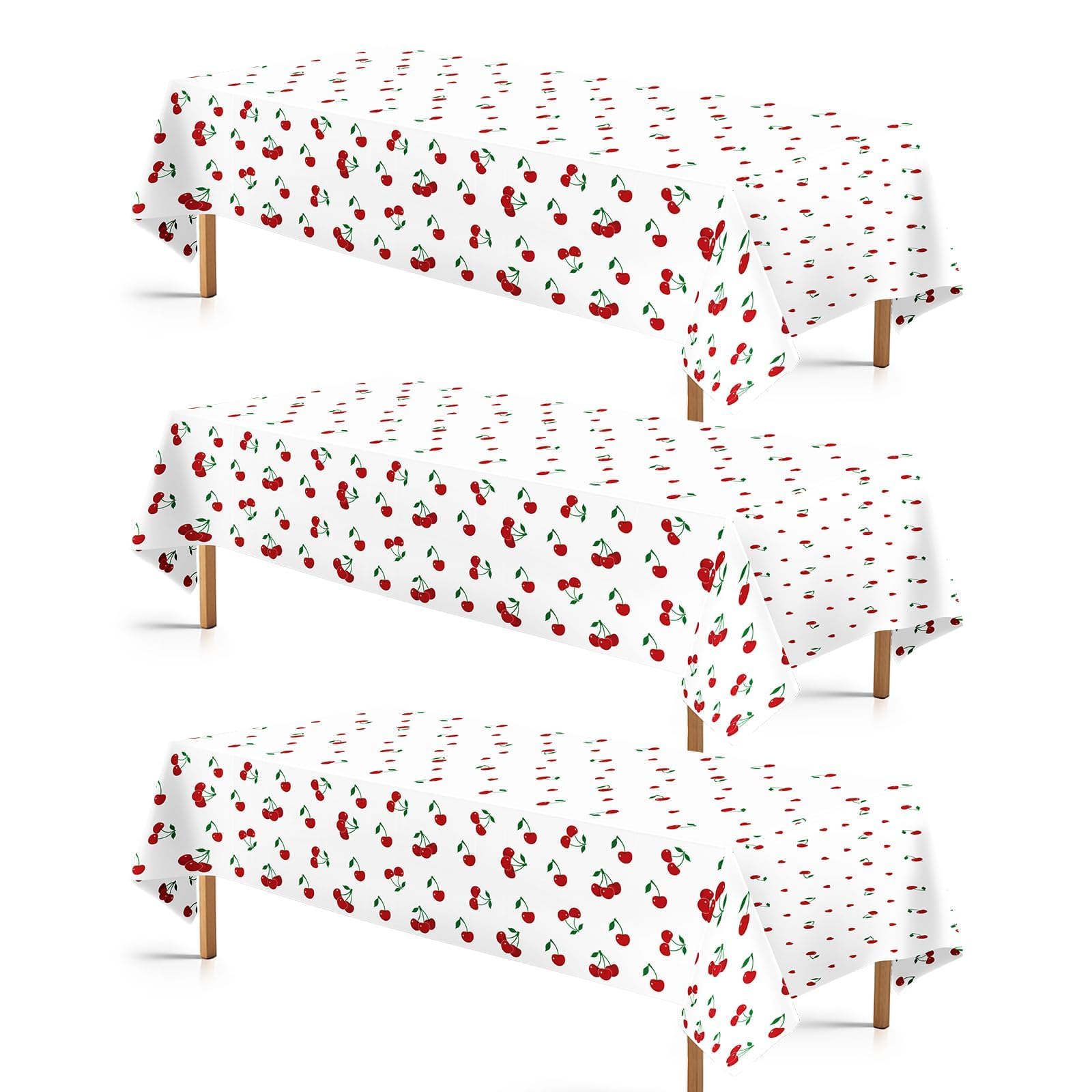 3Pcs Cherry Party Tablecloth - Grencian