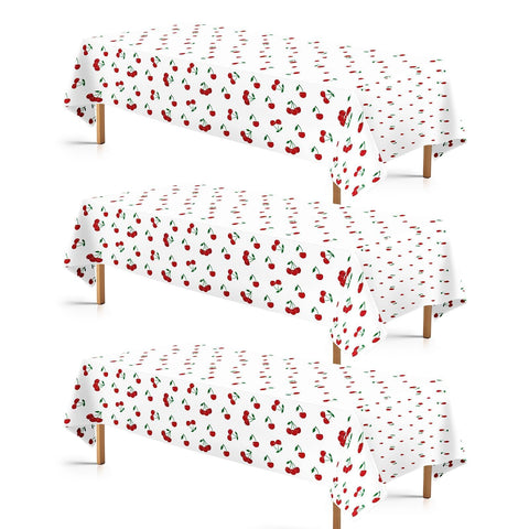 3Pcs Cherry Party Tablecloth - Grencian