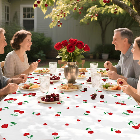 3Pcs Cherry Party Tablecloth - Grencian
