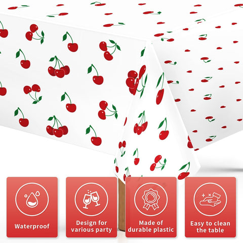 3Pcs Cherry Party Tablecloth - Grencian