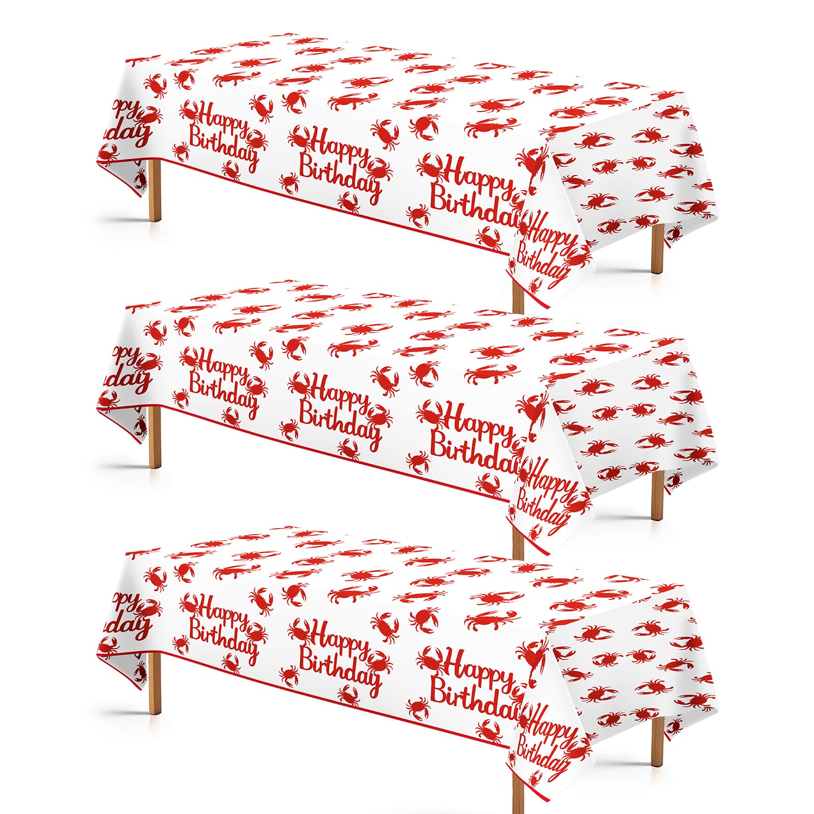 3Pcs Crab Boil Party Tablecloth - Grencian