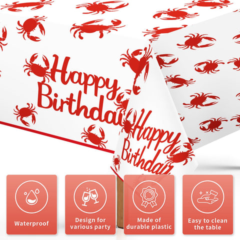 3Pcs Crab Boil Party Tablecloth - Grencian