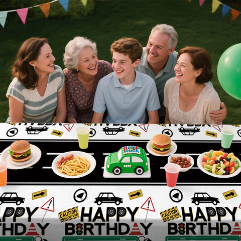 3Pcs Drivers License Birthday Party Tablecloth