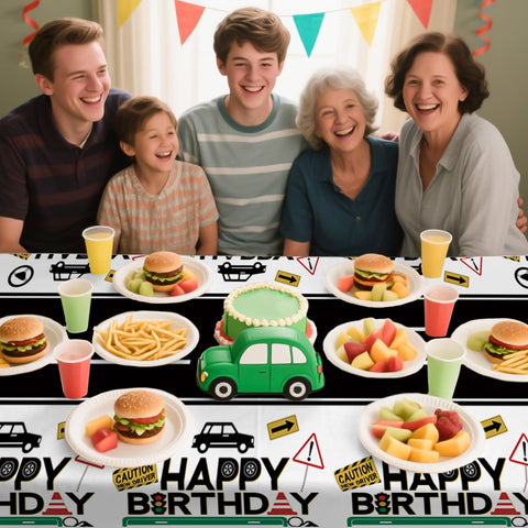 3Pcs Drivers License Birthday Party Tablecloth