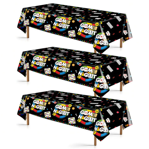 3Pcs Family Game Night Party Tablecloth - Grencian