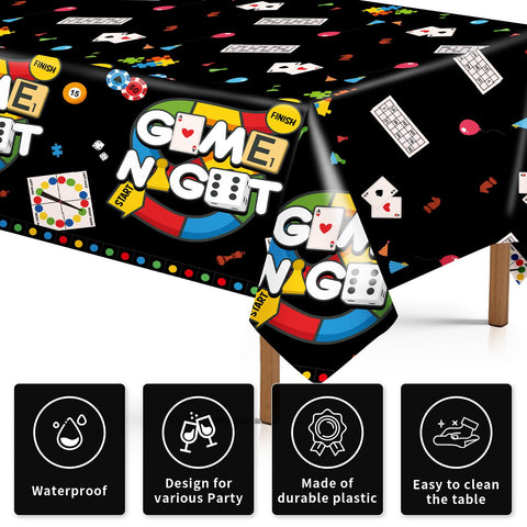 3Pcs Family Game Night Party Tablecloth - Grencian