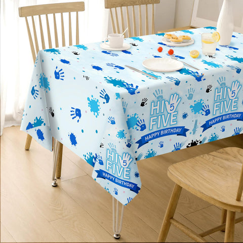 3Pcs Hi Five Birthday Party Tablecloth - Grencian