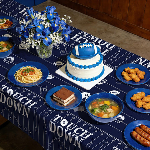 3Pcs Navy Rugby Field Party Tablecloth - Grencian